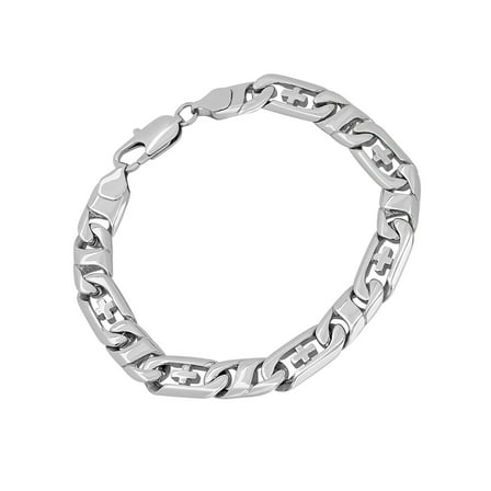 Stainless Steel Curb Bracelet, 8.5"