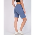 thumbnail image 4 of Real Essentials 4 Pack: Women's 9" Bermuda Long High Waisted Shorts with Pockets Casual Workout Athletic (Available in Plus), 4 of 7