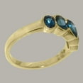 thumbnail image 3 of LBG British Made 14k Yellow GoldWomens Ring Natural London Blue Topaz Band Ring - 33 size options - Size 7.5, 3 of 6