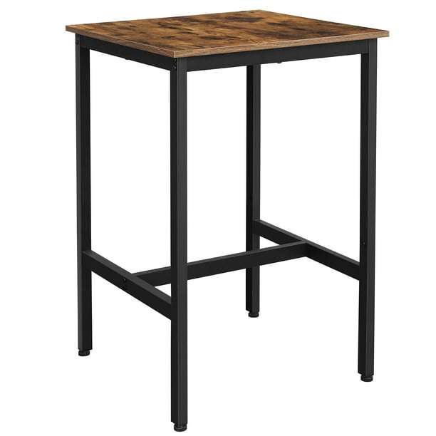 Mesa de bar VASAGLE para cocina pequeña, 60 x 60 x 92 cm, rústica