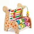 thumbnail image 2 of Juguete educativo de madera con forma de laberinto de cuentas 3 en 1 para niños pequeños, 2 of 5