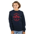 thumbnail image 3 of Christian Family Faith Friends Flag Plus Size Long Sleeve Graphic Tee Shirt Brisco Brands 2X, 3 of 5