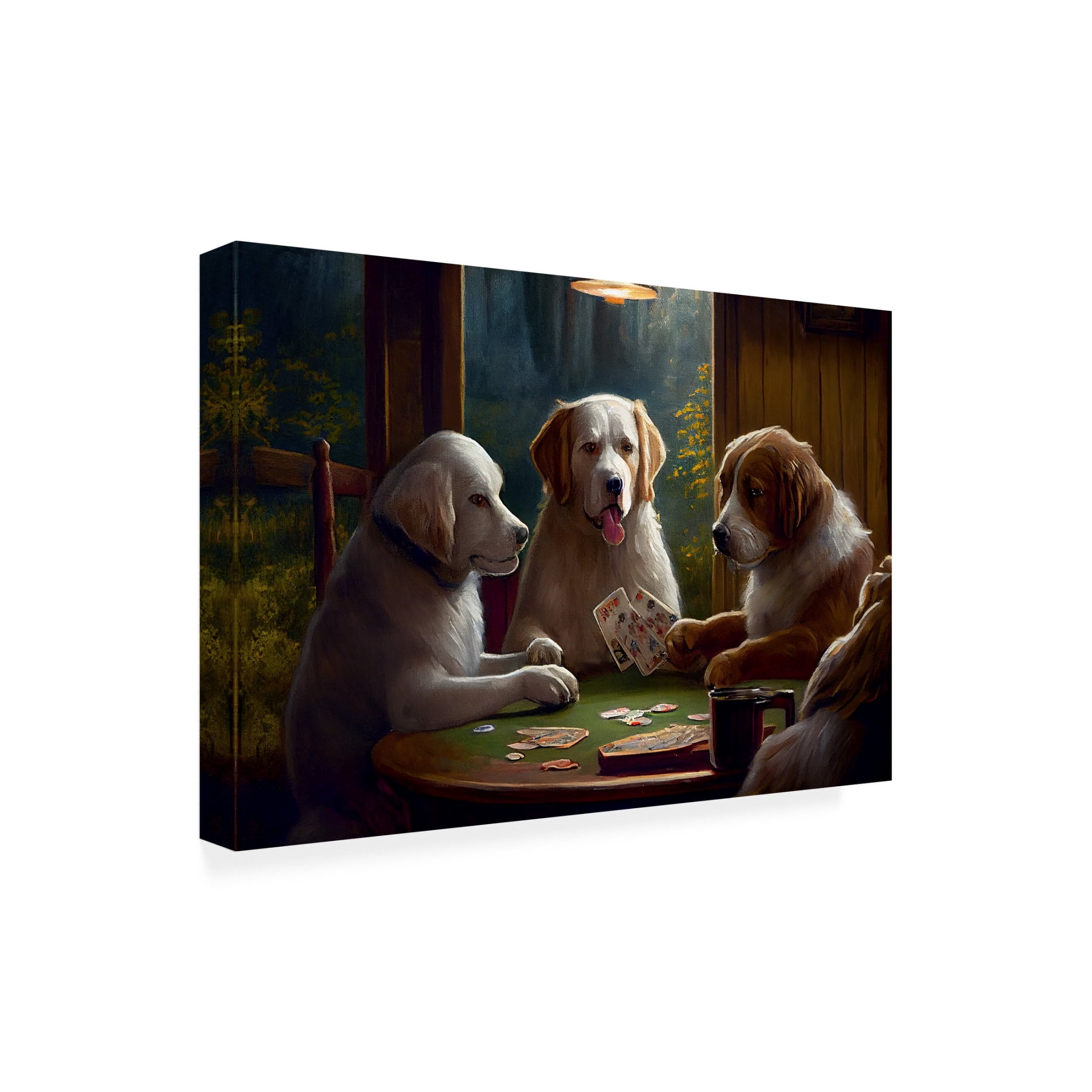 Canvas Wall Art - Sasha 'Dogs III' Wall Art for Living Room, Bedroom, or Office Décor by Trademark Fine Art - 19 x 12 Inches