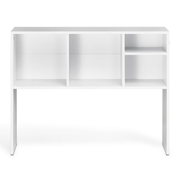 QRKD Desktop Bookshelf White Desktop Storage Organizer 1-Tier for Office & Home 3-Tier Desktop Organizer Display Rack, Wood Desk Shelf for Home Office