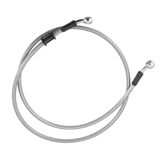 Unique Bargains 47.24" Length 10mm ID Motorcycle Hydraulic Brake Line Oil Hose Pipe Stainless Steel Cable Silver Tone