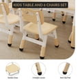 thumbnail image 4 of Yiwa Height Adjustable Kids Table and 6 Chairs Set - Graffiti Desktop, Easy-to-Clean Arts & Crafts Table with Non-Slip Legs, Detachable Storage Box for Daycare, Classroom, and Home, 4 of 5