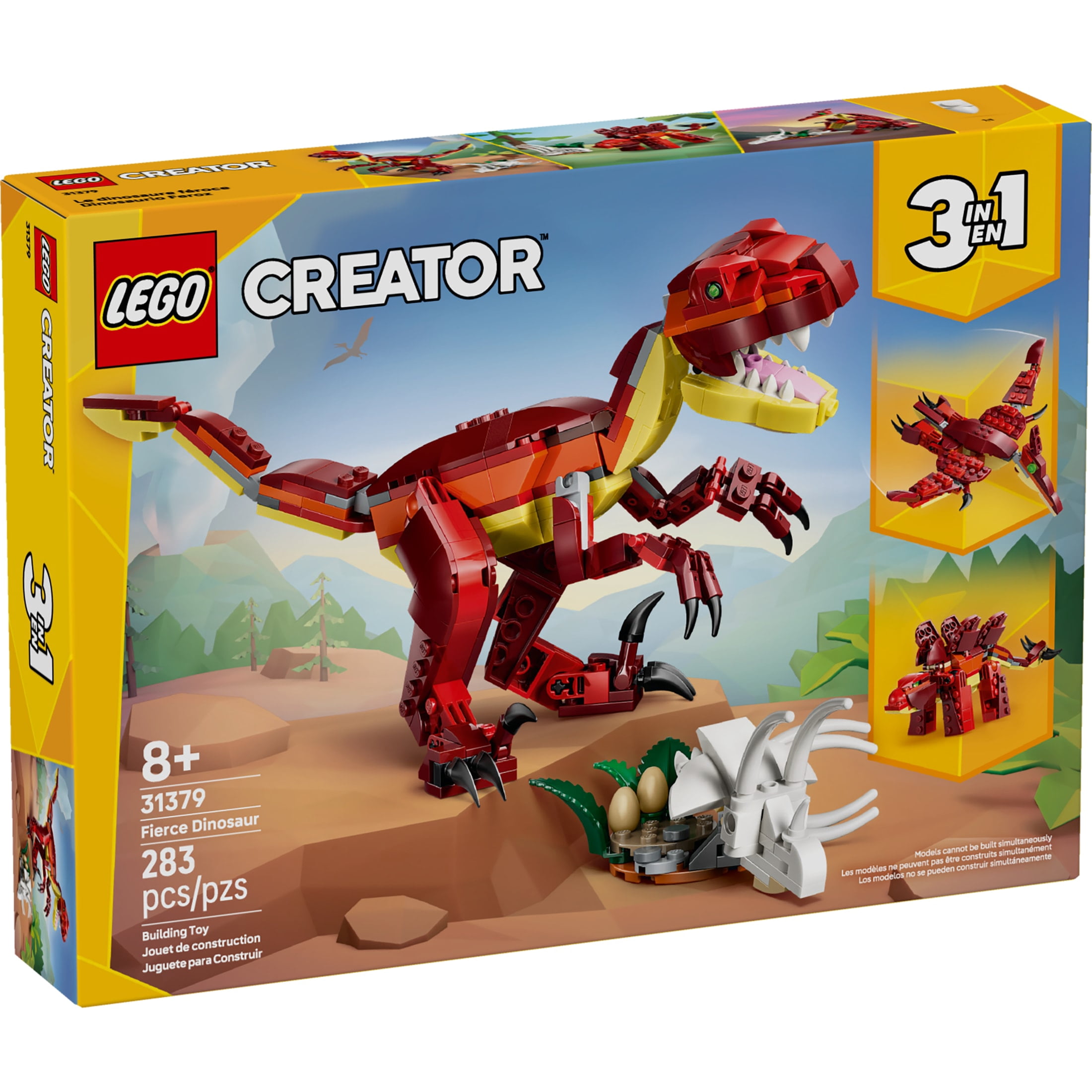 ななな LEGO, Creator 3 in 1 Fierce Dinosaur Building Toy, 31379, 283