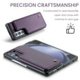 thumbnail image 3 of Feishell for Samsung Galaxy Z Fold 6 Case with Card Holder, Wallet Case for Women Men with RFID Blocking, Durable PU Leather Kickstand Magnetic Clasp Shockproof Phone Case,Purple, 3 of 8