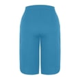 thumbnail image 6 of VV AVEORS Capri Pants For Women Split Side High Waist Casual Athletic Knee Length Summer Pants Casual Sweatpants With Pockets Light Blue M, 6 of 7