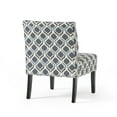 thumbnail image 5 of Shirley Contemporary Fabric Slipper Accent Chair, Set of 2, Blue and Matte Black, 5 of 8