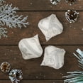 thumbnail image 2 of Northlight 3ct Beaded Shatterproof Onion Christmas Ornament Set 3" - Silver/White, 2 of 4