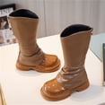 thumbnail image 5 of Girls Knee High Boots Fashion Lug Sole Side Zipper Tall Riding Boots for Toddler Little Kid Big Kid, 5 of 6