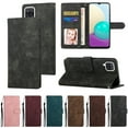 thumbnail image 4 of Samsung A12 Wallet Case, Shockproof PU Leather Kickstand Wallet Card RFID Blocking Magnetic Folio Holder with Strap, Book Style Anti-Scratch Phone Case For Samsung Galaxy A12, Black, 4 of 10