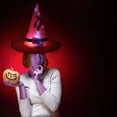 thumbnail image 4 of Under 10 Party Light-up Decoration Halloween Hat Witch Hat Scene Layout LED Lights String Hat Party Witch Hat, 4 of 5