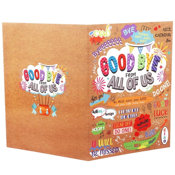 Tarjeta de despedida Penitue Good Bye All of Us con sobre de 40 x 27 cm