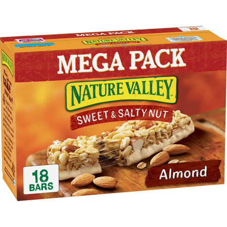 Nature Valley Granola Bar, Snack, Sweet and Salty Bar, Almond 18 (Best Granola Bars For Kids)