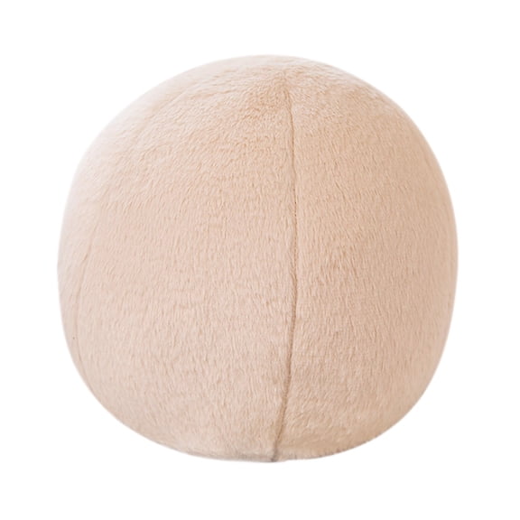 Elainilye Round Pillow, Beige 12-Inch Soft Cotton Toy Pillow, Cute Spherical Cushion for Sofa, Bed, Office Decor