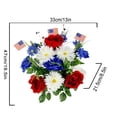 thumbnail image 3 of White Roses Artificial Flowers, Faux White Flowers, Flowers Artificial, Artificial Flower Bouquet, Red White and Blue decorations, Patriotic decor, Memorial Day decorations,, 3 of 6
