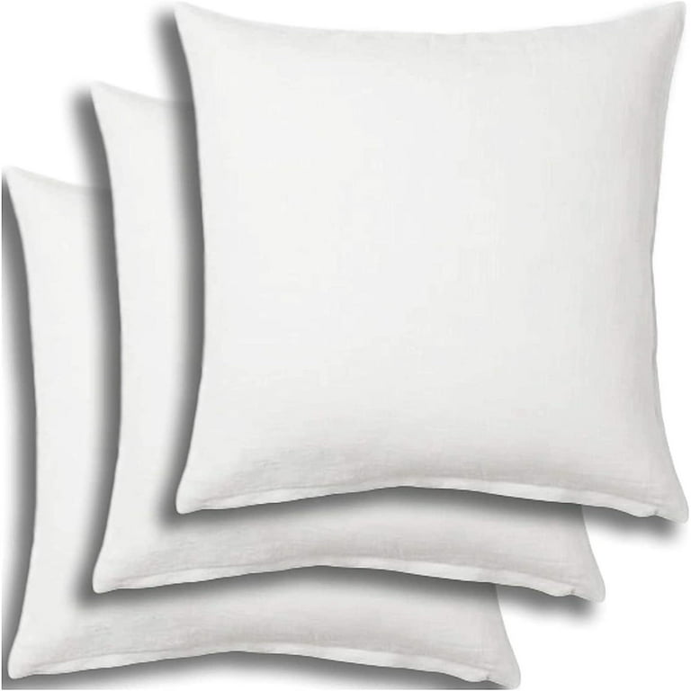 MSD 8 Pack Pillow Insert 16x16 Hypoallergenic Square Form Sham Stuffer  Standard White Polyester Decorative Euro Throw Pillow Inserts for Sofa Bed  