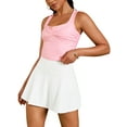 thumbnail image 1 of ATHLECHIC Conjunto de Dos Piezas Sin Mangas Falda de Tenis con Fruncido y Top Corto y Falda Plisada S Rosa Blanco, 1 of 1