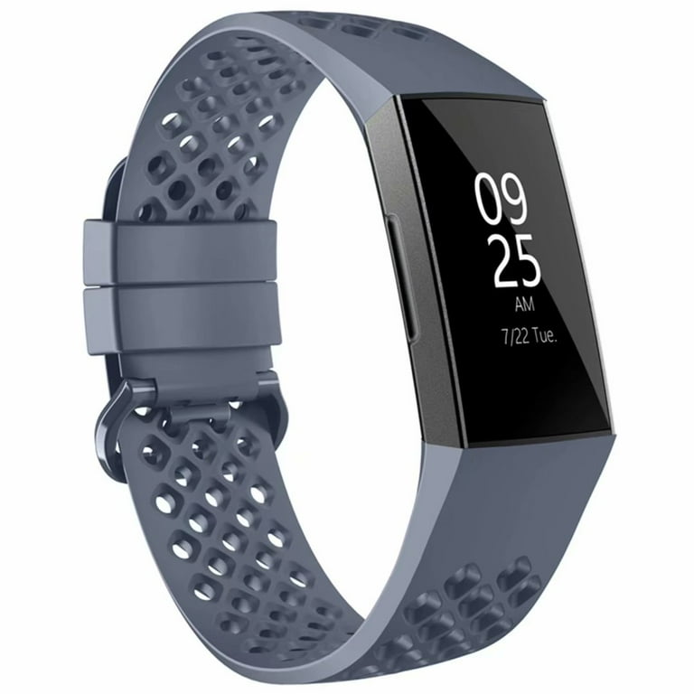 Fitbit charge 3 blue gray band hot sale