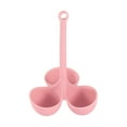thumbnail image 4 of Hervidor de huevos, vaporera de huevos, soporte para recipientes, bandeja dispensadora de huevos Rosa 3 agujeros, 4 of 9