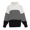 thumbnail image 4 of AOOCHASLIY Sweaters Womens Casual Solid Tops Knitting Long Sleeves Pullover Sweater, 4 of 5