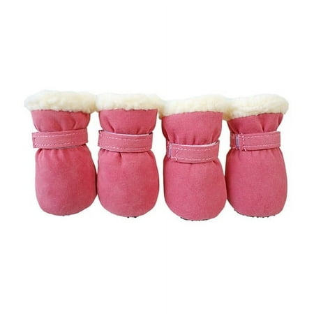 Skymirror 4Pcs Pet Shoes Solid Color Prevent Coldness Soft Sole Fashion Pet Dogs Sneakers Pet Product