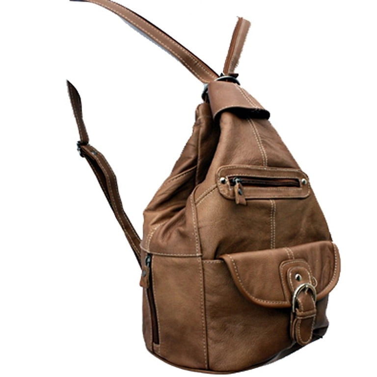 Womens Leather Convertible 7 Pocket Medium Size Tear Drop  display picture 3