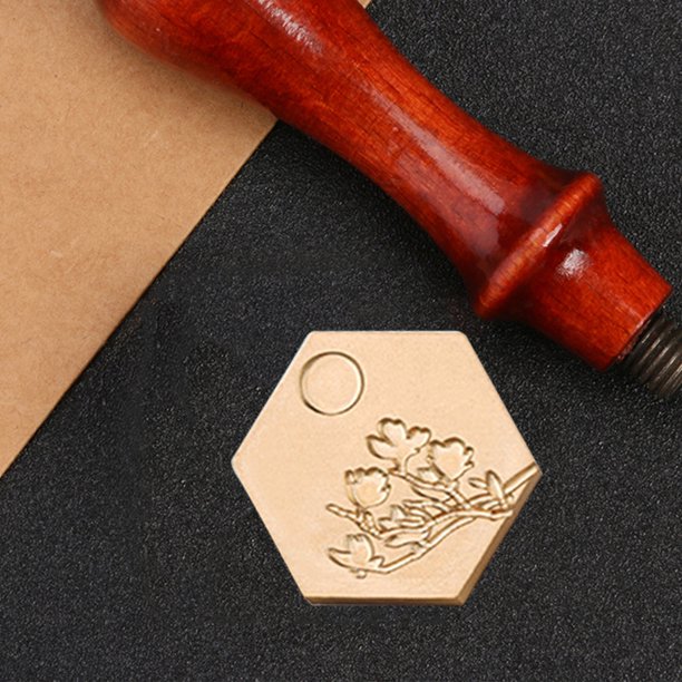 Cabeza De Sello Cabeza de cobre, cabeza de cera de esmalte vintage clásica para álbumes de recortes (flor)