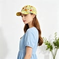 thumbnail image 6 of MEICHEN Womens Fresh and Sweet Pink White Rose Flowers Baseball Caps Casual Adjustable Trucker Hat Summer Sun Hat for Women, 6 of 7