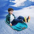 thumbnail image 3 of Snow Sled, Kids Toboggan Sled, Single Person Sled, Pull Rope Handle, Winter Sledding Gear, Outdoor Winter Activity, Blue, 3 of 4