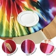 thumbnail image 4 of Colorful Tie Dye Pattern Round Fitted Tablecloth with Elastic Edge,Dining Table Cover Waterproof,Outdoor Round Tablecloth for Camping,Dining,Indoor and Outdoor, 4 of 7