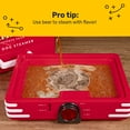 thumbnail image 5 of Nostalgia Game Day Hot Dog Steamer, Large Hot Dog Cooker with Bun Warming Tray, 1200W, Red, 5 of 8