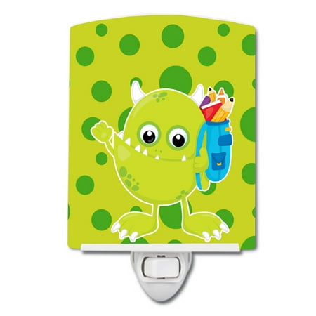 

Caroline s Treasures BB8863CNL Monster Green Ceramic Night Light 6x4x3 multicolor