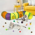 thumbnail image 4 of Tripumer 22Pcs Cat Toys Kitten Toy Set 2pcs Collapsible L-Shaped Tunnel Toys Puppy Interactive Toys Teaser Stick Feather Toys Kit Suitable for Play Hide and Seek Training Kitten Bunny Exercise, 4 of 9