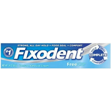 3 Pack - Fixodent Free Denture Adhesive Cream 2.40 oz Each