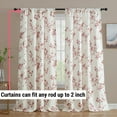 thumbnail image 2 of THD Yasmine Floral Room Darkening Rod Pocket Light Filtering Curtain Panels - Set of 2, 2 of 7