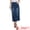 Dark Blue, variant on DARING DIVA Women's Midi Length Split Back Long Jean Skirts X-Small Dark Blue