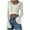 White, variant on successthop Sweater for Women Cropped Long Bell Sleeve Top V Neck Sweaters Crochet Button Cardigan Solid Clothes Yellow