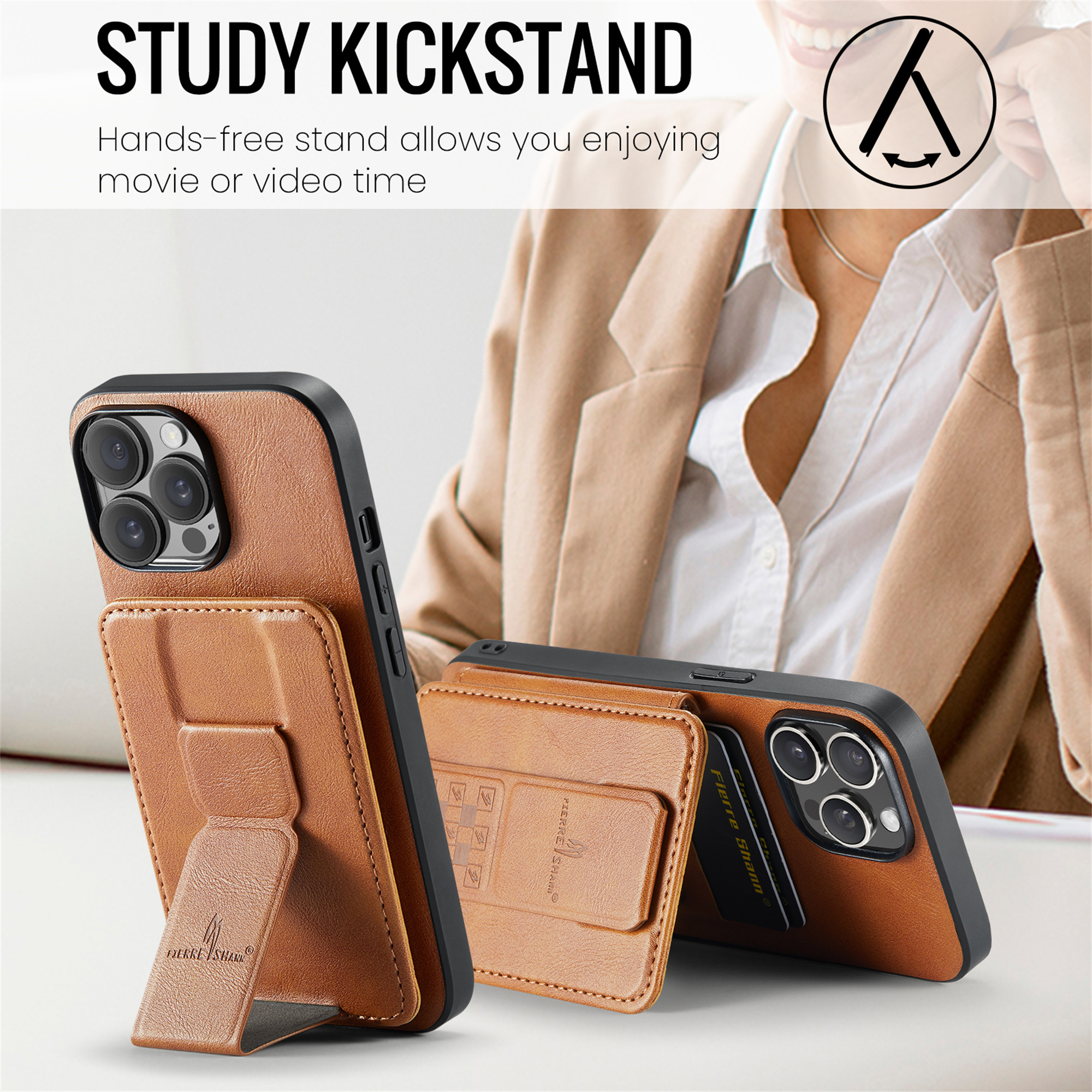 32nd Klassieke Serie 2.0 - Echt Lederen Boek Portemonnee Flip