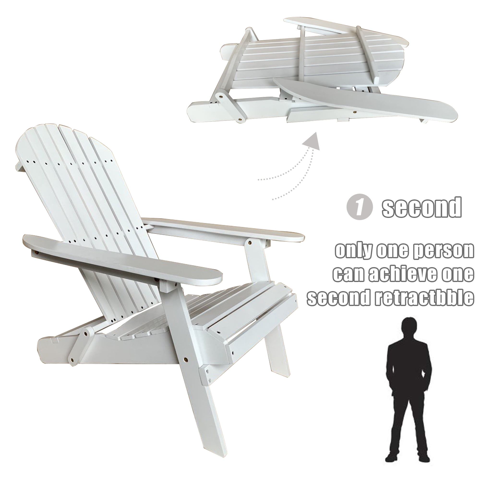 Sunshine Wheat Adirondack Chair Lawn and Folding Chair Weather Resistant Patio Chair Outdoor Chairs Patio Seating Fire Pit Chairs Wood Chairs for Adults Yard Garden.