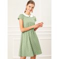 thumbnail image 3 of INSPIRE CHIC Women's Doll Collar Above Knee Hidden Zipper Back Dress, 3 of 6