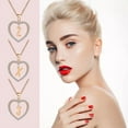thumbnail image 3 of Matoen Valentines Day Heart Adjustable Length Pendant Necklace for Women, 26 English Letter Fashion Jewelry Women Gift, 3 of 5