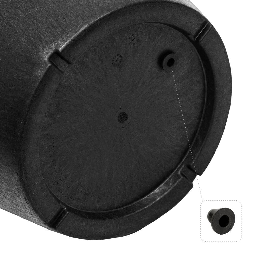 Tierra Verde 18" W x 16" H Baritone Self-Watering Recycled Planter - Black, Indoor/Outdoor