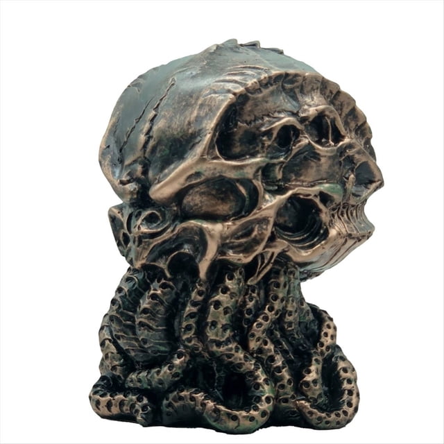 Estatua de Cthulhu de Bronce y , Adorno de Resina de Calavera de Cthulhu, Pulpo