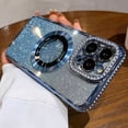 thumbnail image 3 of Funda De Diamantes De Tamaño Medio/Azul compatible Con iPhone 11 12 13 14 pro max, 3 of 4