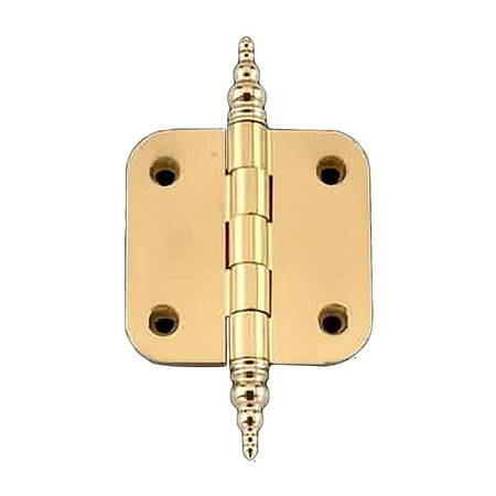 Solid Brass Cabinet Hinge Radius Steeple Tip 2