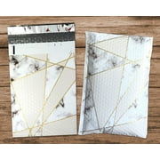 4x8, 8x12 Inch Marble Tile Design Poly Bubble Mailers, Colored Padded Mailing Envelopes, Self Seal Adhesive Shipping Bags