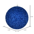 thumbnail image 2 of Vickerman 4.75" Blue Beaded Ball Ornament, 6 per Bag, 2 of 2